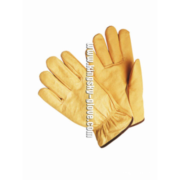 Pig Grain Leather Driver Work Glove